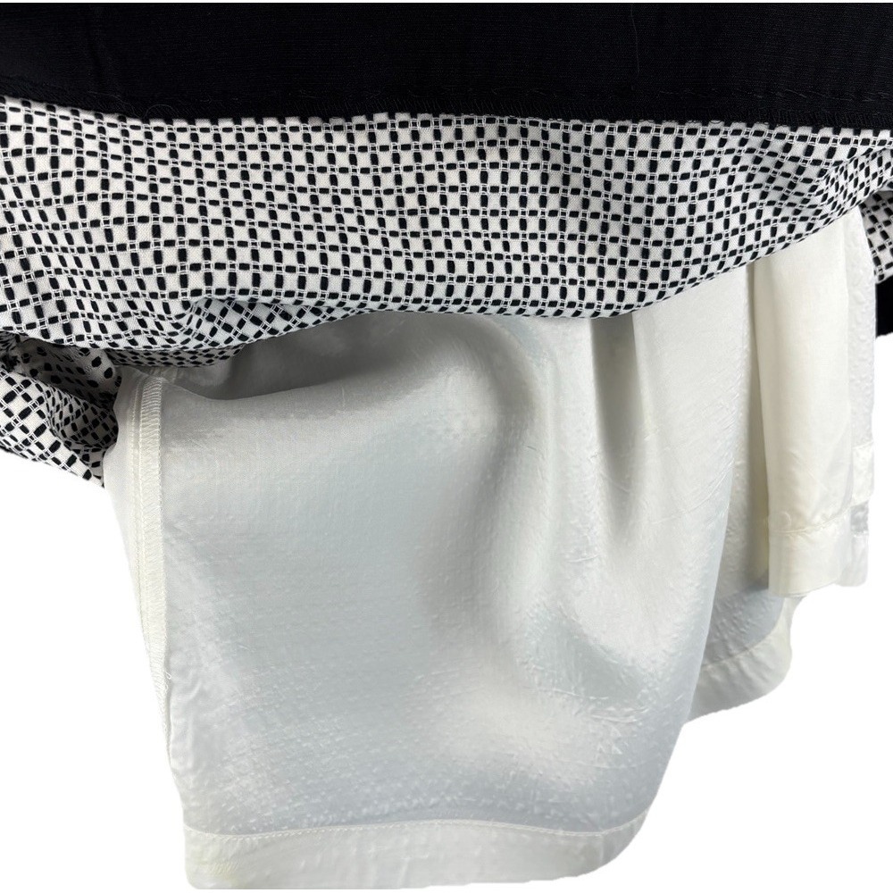 Le Suit‎ Polka Dot Pencil Skirt 6 Black White Lined Career Office Classic Chic - Picture 5 of 12